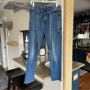 DL1961 SUSIE Paper Bag High Rise Tapered Jeans in “Aberdeen”